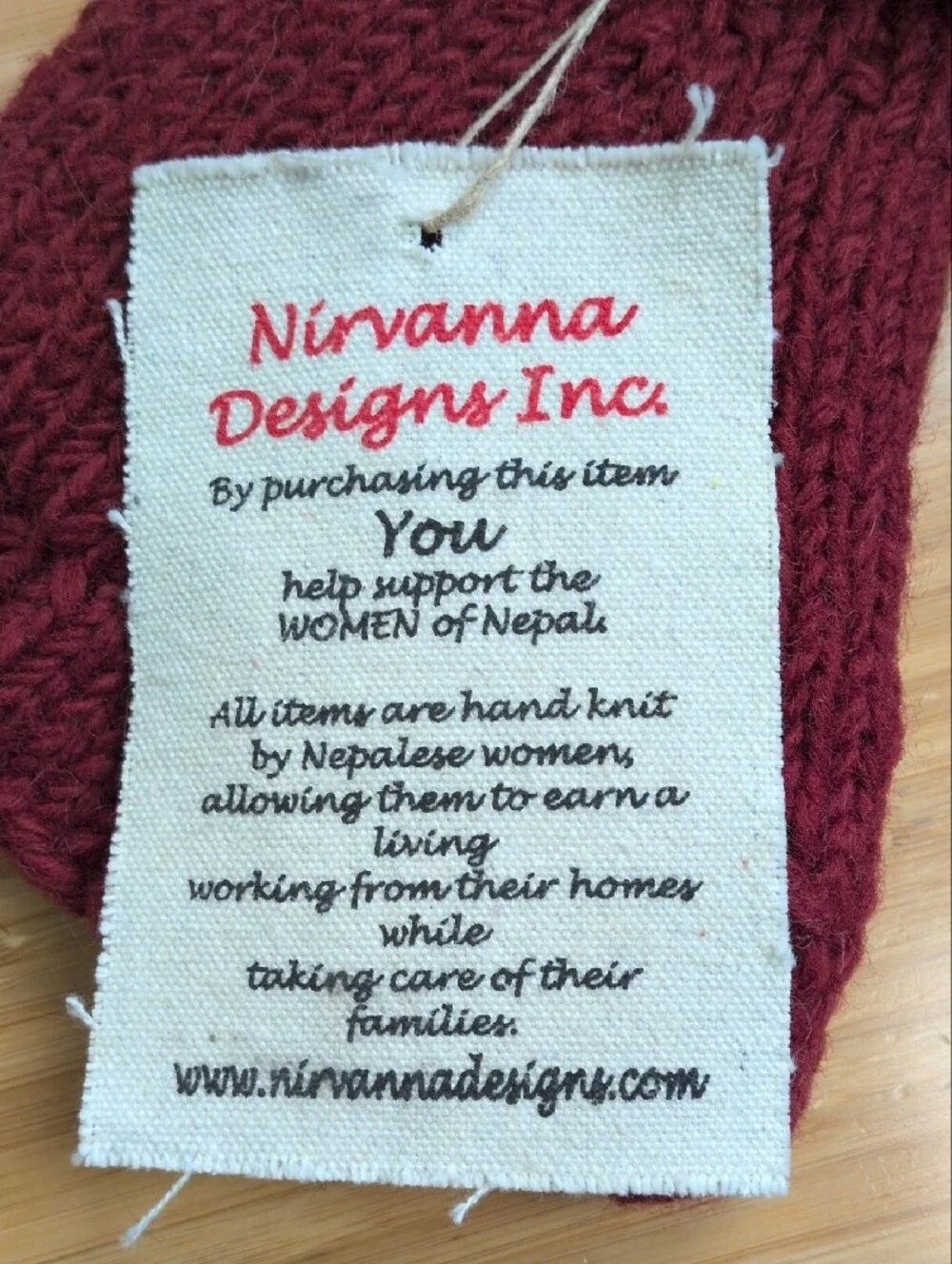 NWT Burgundy Wool Knit Fingerless Gloves Convertible to Mittens, Fleece Lined